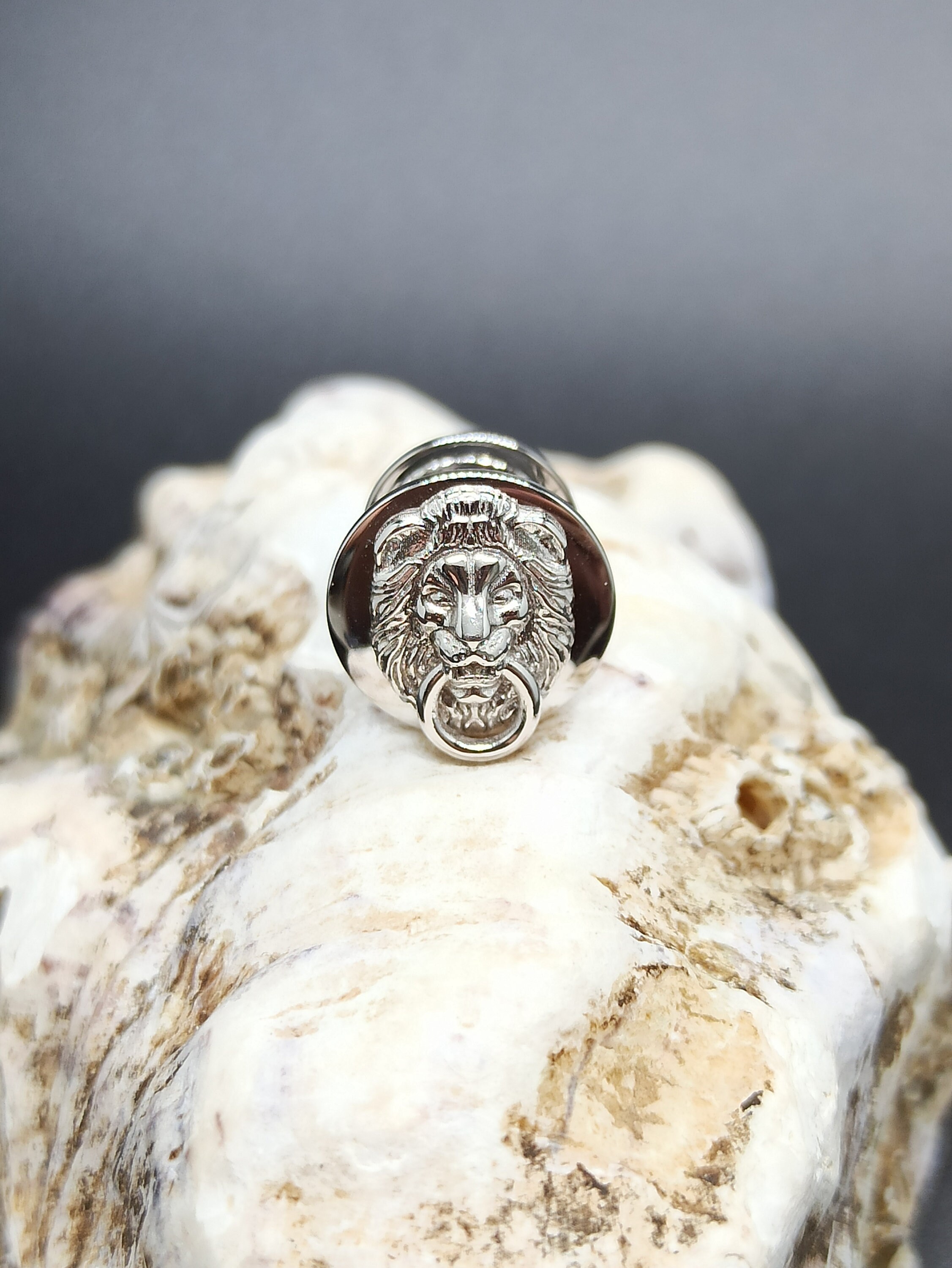 Lion Solid Gold Ear Tunnels Ear Gauges 14k Plugs Piercing Etsy Israel