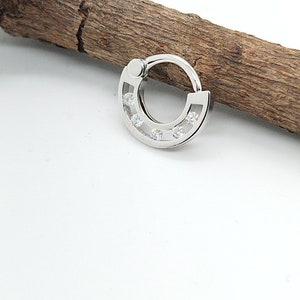 Ear Cuff Piercing Jewelry Diamond 14k Solid Gold Daith Earring Nose Ring Helix Hoop Cartilage Ring
