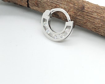 Nose Piercing Jewelry 14k Solid Gold Daith Earring  Helix Hoop
