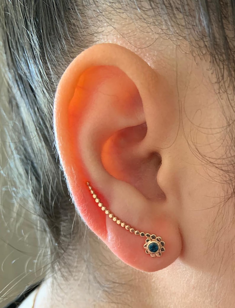 Ear Climbers Ear climber Ear Crawler Cartilage Earrings Etsy