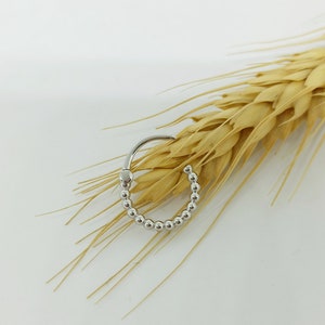 Brinco de cartilagem 14k ouro branco Daith Piercing Tragus Jewelry Nariz Ring Helix Hoop