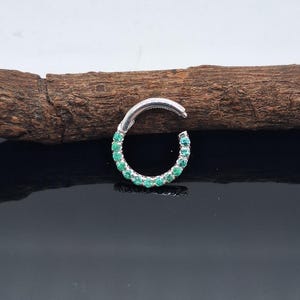 Septum clicker Sterling Silver Daith Piercing Septum Smycken Helix Hoop