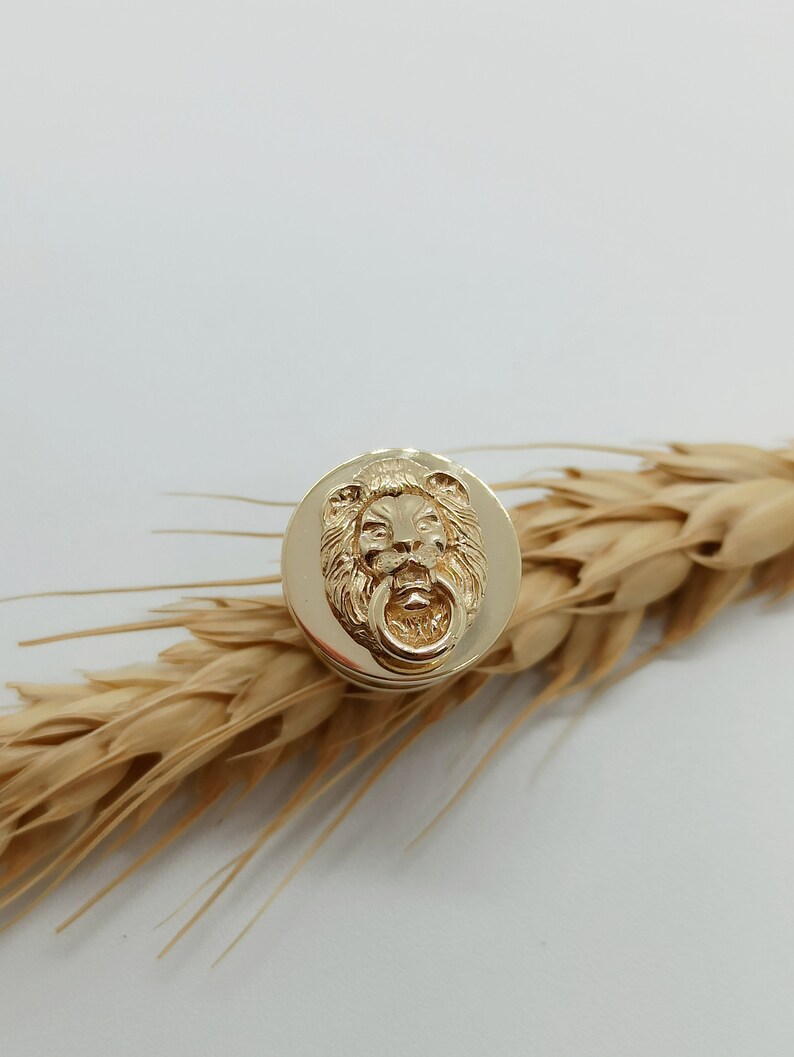 Lion Solid Gold Ear Tunnels Ear Gauges 14k Plugs Piercing Etsy