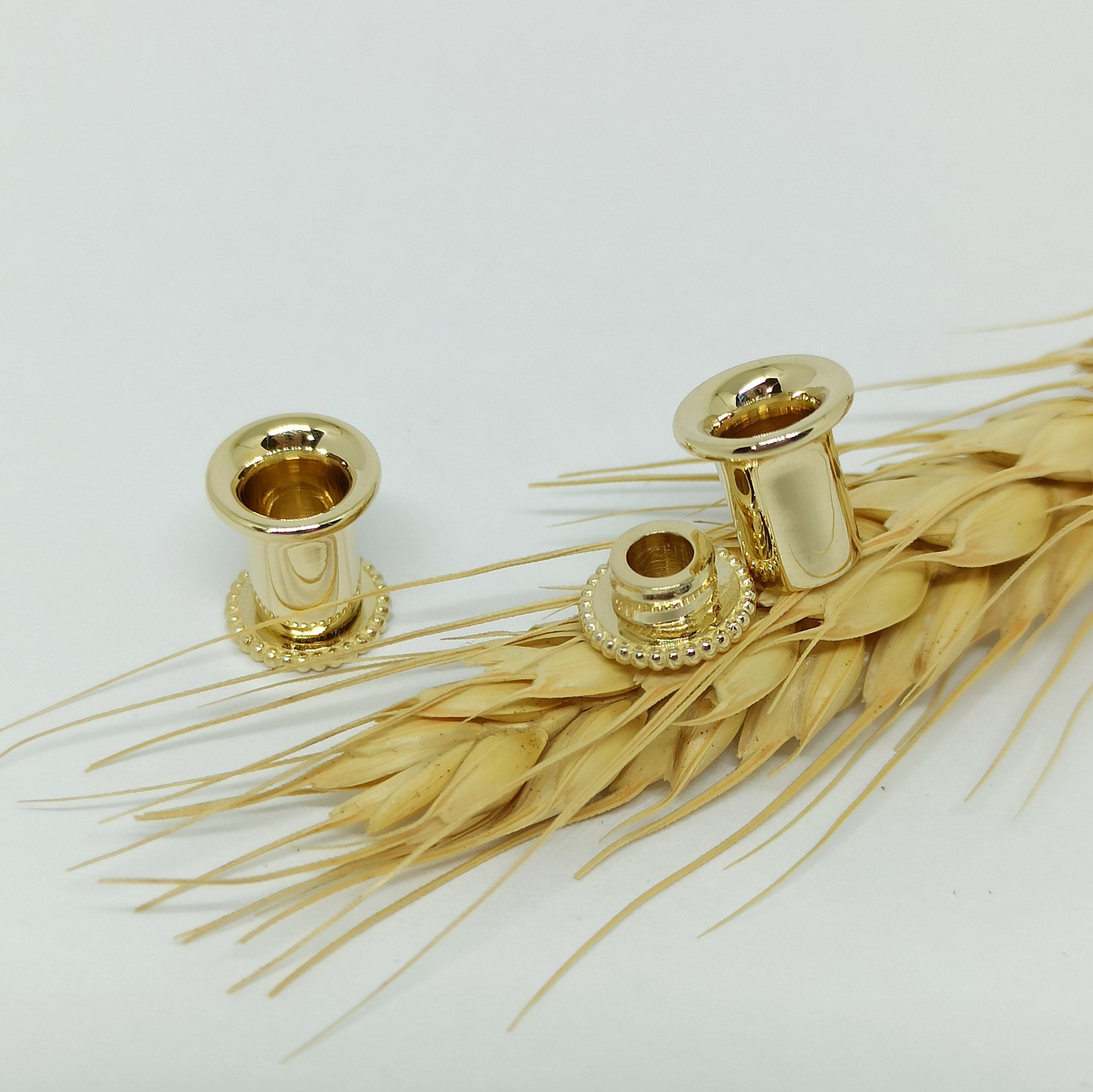 Solid Gold Ear Tunnels 0g Ear Gauges 14k Plugs Piercing Etsy New Zealand