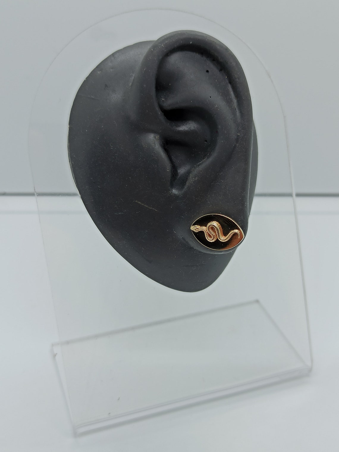 Gauges Earrings Snake Ear Tunnels 14k Solid Gold 0g Ear Etsy