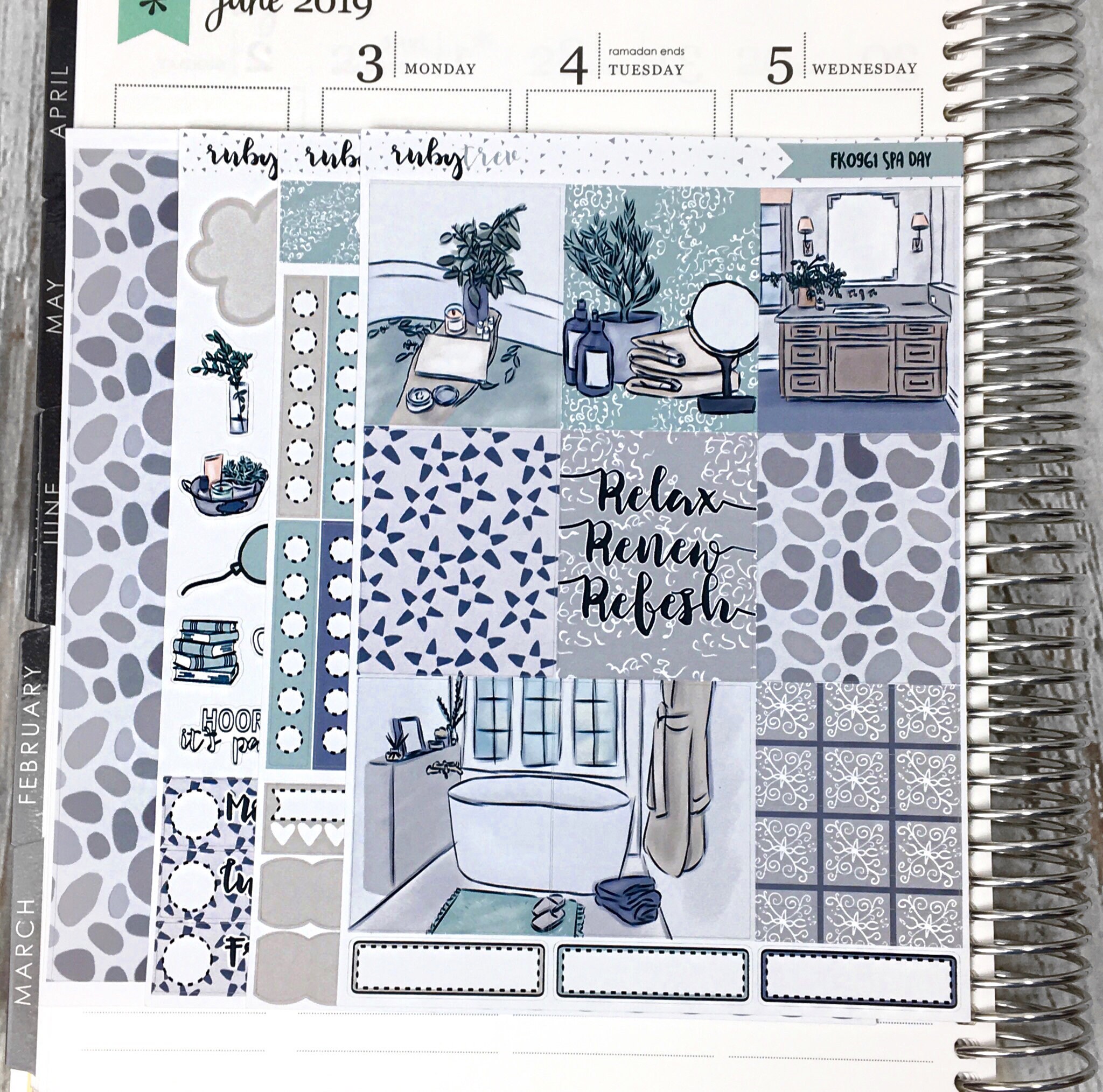 Spa Day Weekly Planner Kit FK0960 | Etsy New Zealand
