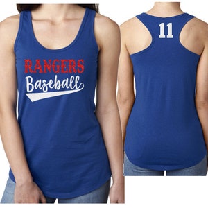 Glitter Baseball Tank Top | Baseball Mom Tank Top | Racerback Tank | Baseball Tank | Customize Your Team & Colors