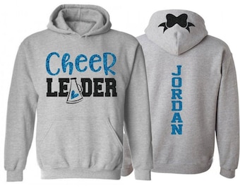 Glitter Cheer Leader Hoodie Cheer Hoodie Cheer Bling Cheer