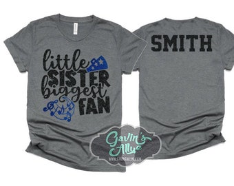 Glitter Cheer and Band Sister Shirt | Little Sister Biggest Fan | Band Sister Shirt | Bella Canvas Shirt | Youth or Adult