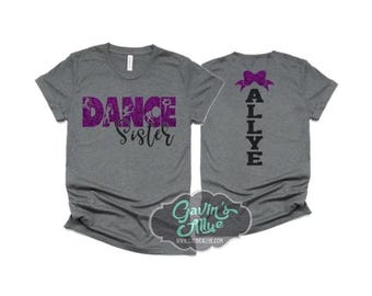 Glittriga danssysterskjortor | Dans-T-shirts | Systerdans-T-shirts | Dansgåva | Bella Canvas-T-shirt
