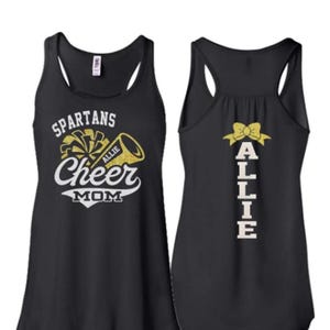 Glitter Cheer Mom Tank Top |  Cheer Tanks | Cheer Gift for Mom | Megaphone Bella Canvas Tank | Racerback Tank | Youth or Adult