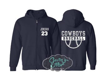 Baseball Zip Hoodie | Custom Baseball Shirt | Baseball Gift | Baseball Hoodie | Baseball Tees | Baseball Team Hoodie | Adult or Youth Sizes