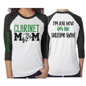 Glitter Clarinet Mom shirt | Band Shirts | Band Mom Shirts | Band Bling | Band Spirit Wear | Customize with your Colors