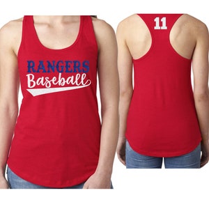 Glitter Baseball Tank Top Baseball Mom Tank Top Racerback Tank Baseball Tank Customize Your Team & Colors image 2