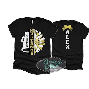 Glitter Cheer Shirt | Cheer Tshirts | Cheerleading Mom Shirts | Cheerleader Gift | Glitter Megaphone Shirt | Bella Canvas T-shirt
