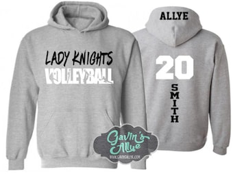 Beachvolleyball Hoodie | Beachvolleyball-Geist tragen | Personalisierter Beachvolleyball Hoodie | Passen Sie Ihr Team und Farben | Jugendliche oder Erwachsene