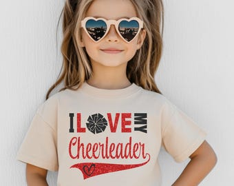 Glitter Benutzerdefinierte Jubeln Shirt, Cheer Mom Shirt, Cheerleader Geschenke, Schulgeist Shirt, Benutzerdefiniertes Team Shirt, jubeln T-Shirts, Geschenk für sie BellaCanvas
