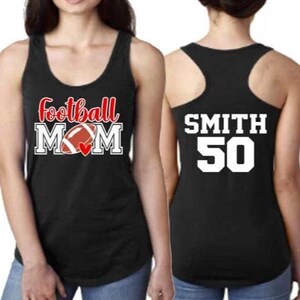 Glitter Football Mom Shirt | Football Racerback Tank | Football Shirts | Football Mom Shirts | Customize Team & Colors