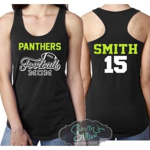 Glitter Football Mom Tank Top | Football Tank Top | Football Bling | Football Spirit Wear | Racerback Tank Top | Customize Team & Colors