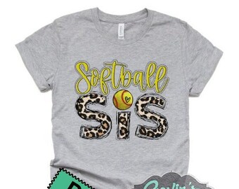 Softball Sister Shirt | DTG Softball Shirt |  Softball Shirts | Custom Softball  Mom Shirts