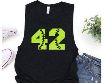 Mom tanktop glitter softbal | Gespierde softbaltanktop | Personaliseer je kleuren | Softbalbling | Gepersonaliseerde softbal