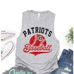 Glitter Baseball Muscle Tank Tops | Baseball Mom Tank Top | Baseball Shirts | Muscle Tank | Softball Tank