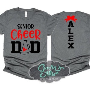 Senior Cheer Dad Shirt | Short Sleeve T-shirt | Cheer Shirt | Cheer Spirit Wear | Short Sleeve Tshirt | Customize colors