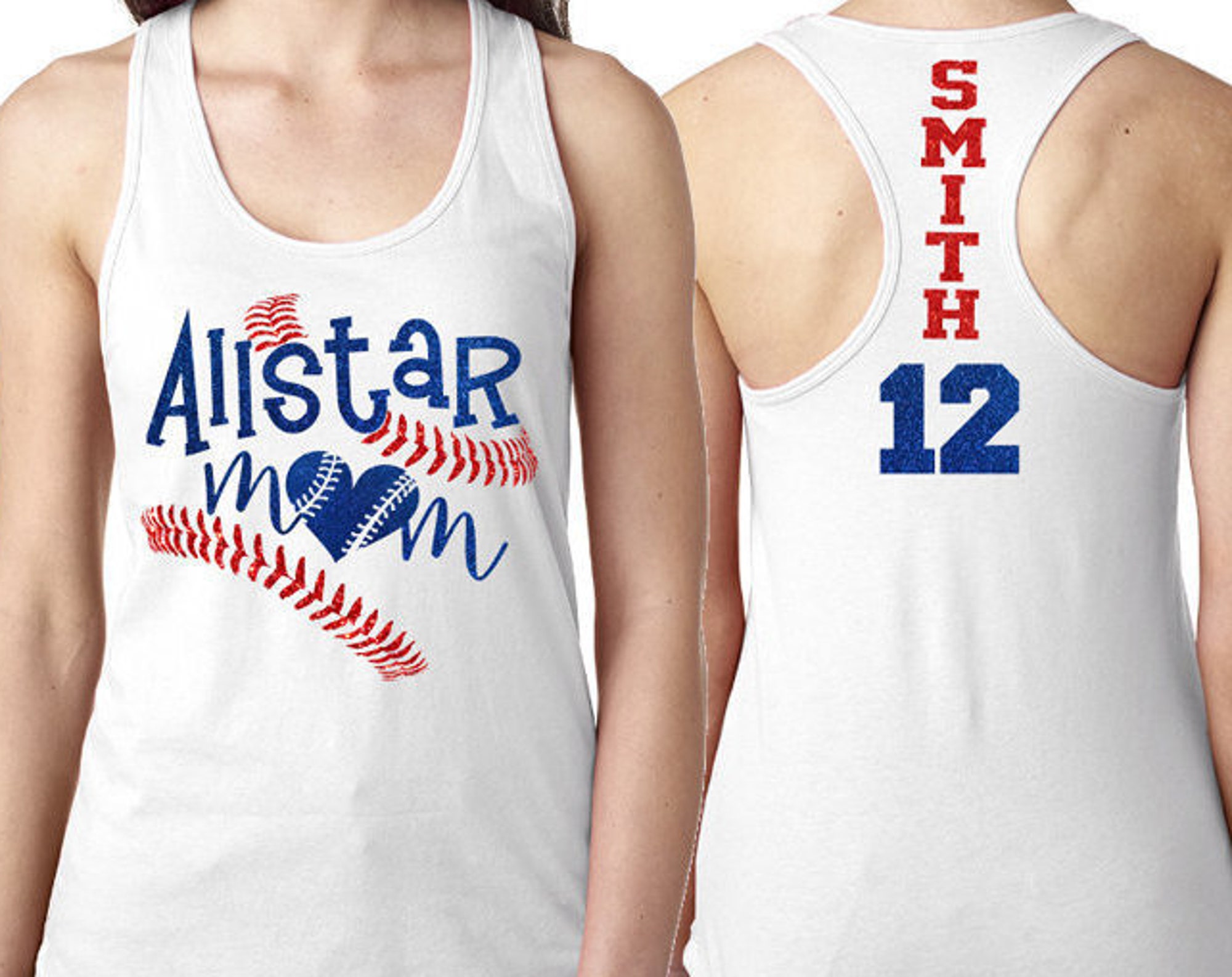 Discover Glitter Allstar Tank Tops | Baseball Mom Tank Top