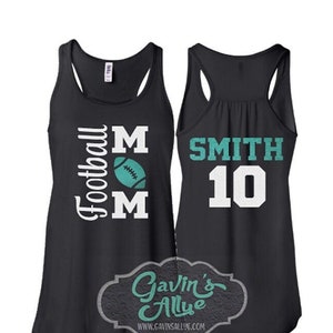 Glitter  Football Mom Tank Top | Football Tanks | Bella Canvas Tank | Racerback Tank