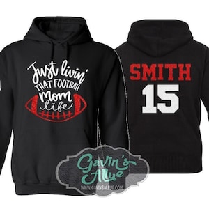 Glitter Football Mom Hoodie | Football Hoodie | Football Mom | Football Spirit wear | Customize Colors