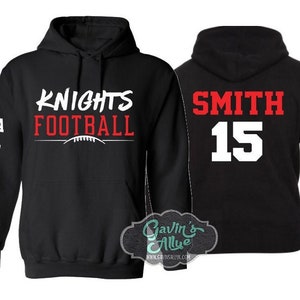 Football Hoodie | Customize Team & Colors | Football Spirit Wear | Custom Football Hoodie | Adult or Youth Sizes