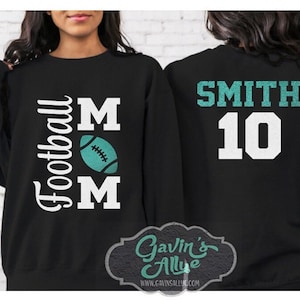 Glitter Football Mom Crewneck Sweatshirt |  Football Spirit Wear | Crewneck Sweatshirt | Football Spirit Wear