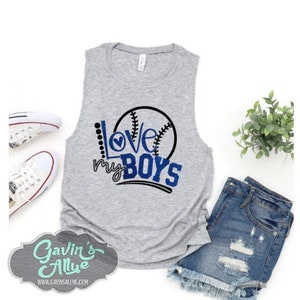 Glitter Baseball Muscle Tank Tops | Baseball Mom Tank Top | Baseball Shirts | Muscle Tank