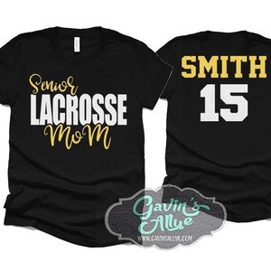 Glitter Senior Lacrosse Mom shirt | Lacrosse Shirts | Glitter Lacrosse Mom shirt | Lacrosse Spirit Wear | Bella Canvas Tshirt