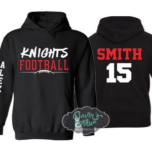 Football Hoodie | Customize Team & Colors | Football Spirit Wear | Custom Football Hoodie | Adult or Youth Sizes