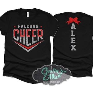 Glitter Cheer Shirt | Cheer Tshirts | Cheerleading Mom Shirts | Cheerleader Gift | Glitter Megaphone Shirt | Bella Canvas T-shirt