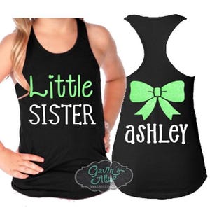 Glitter Dance Little Sister Tank Top | Little Sister Racerback tank | Customize | Dance Gift | Dancer Gift