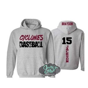 Baseball Hoodies | Baseball Shirts | Customize with your Team & Colors | Adult or Youth Sizes