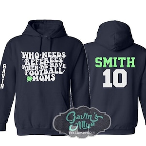 Glitter Football Mama Hoodie | Football Hoodie | Football Mom | Customize with your Team & Colors | Adult or Youth Sizes