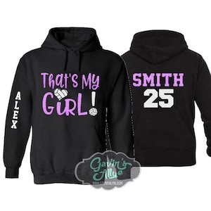 Glitter Volleyball Mom Hoodie | Volleyball Hoodie | Customize with your Team & Colors