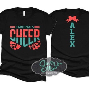Glitter Cheer Shirt | Cheer Tshirts | Cheerleading Mom Shirts | Cheerleader Gift | Glitter Megaphone Shirt | Bella Canvas T-shirt