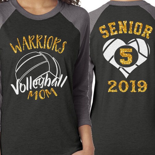 Glitter Volleyball Senior Mom Squad Shirt Volleyball Shirt Etsy