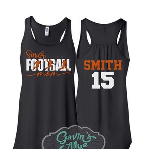 Glitter Senior Football Mom Tank Top | Football Tanks | Bella Canvas Tank | Racerback Tank