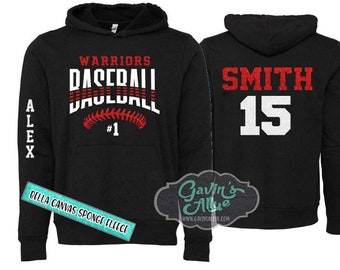 Glitter Baseball Hoodie | Bella Canvas Sponge Fleece Baseball Hoodies | Baseball Mom Hoodies | Baseball Mom | Customize Colors