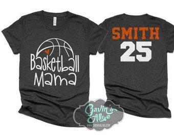 Glitzer Basketball Mama Shirt | Basketball Tshirts | Basketball Mom Shirts | Basketball Bling| Bella Leinwand Tshirt