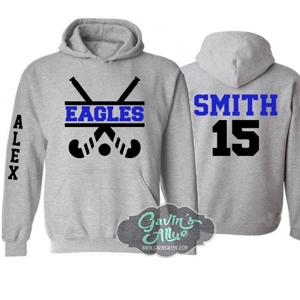 Snorider Design Field Hockey Hoodie | Hockey Hoodie | Hockey Spirit Wear | Customize With Your Team & Colors | Youth Or Adult