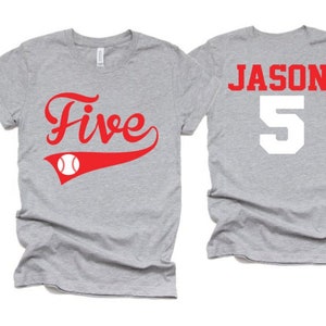 Birthday Shirt | 5th Birthday Shirt |  Baseball Birthday Shirts | Birthday Outfit Girl | Birthday Tee | Kids Birthday Shirt