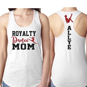 Glitter Dance Mom Tank Top Back | Dance Racer back Tank Customize Your Colors