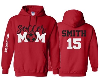 Glitter Soccer Mom Hoodie | Soccer Hoodie | Customize with your Team & Colors