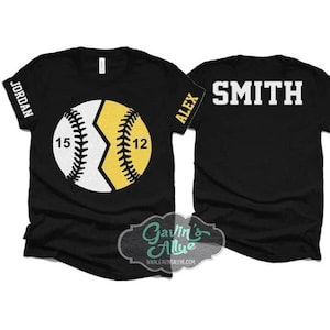 Glitzer Baseball und Softball Shirts | Zwei Spieler Shirts | Baseball & Softball Shirt